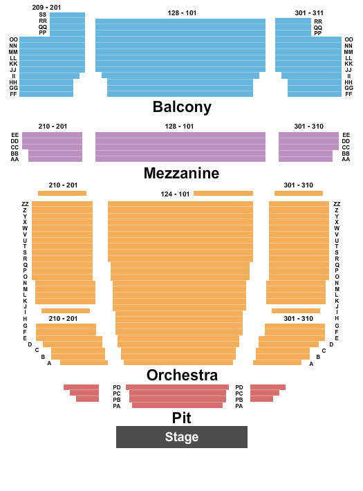 Popejoy Hall Les Miserables Seating Chart